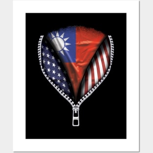 Taiwanese Flag  Taiwan Flag American Flag Zip Down - Gift for Taiwanese From Taiwan Posters and Art